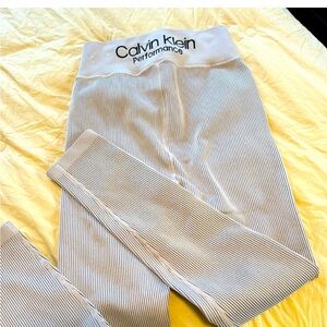 Calvin Klein Performance beige/black Ribbed Leggings